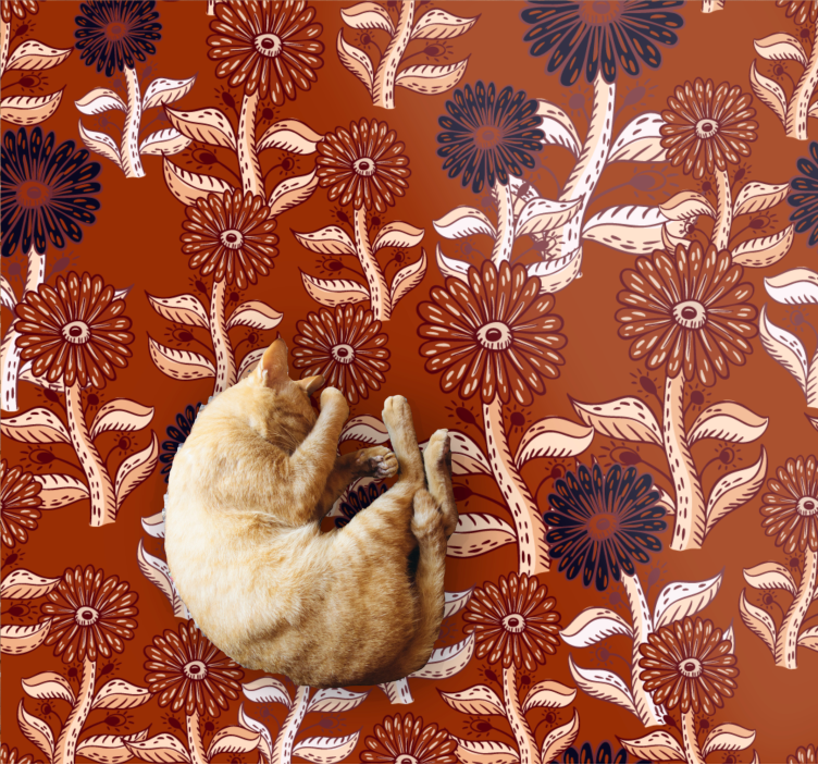 Blommatta i afrikansk stil med solrosdesign - Tenstickers