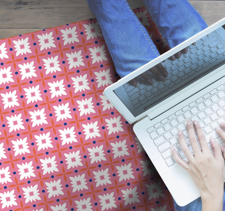 Blommiga färgglada kakel mosaik golvplattor - Tenstickers