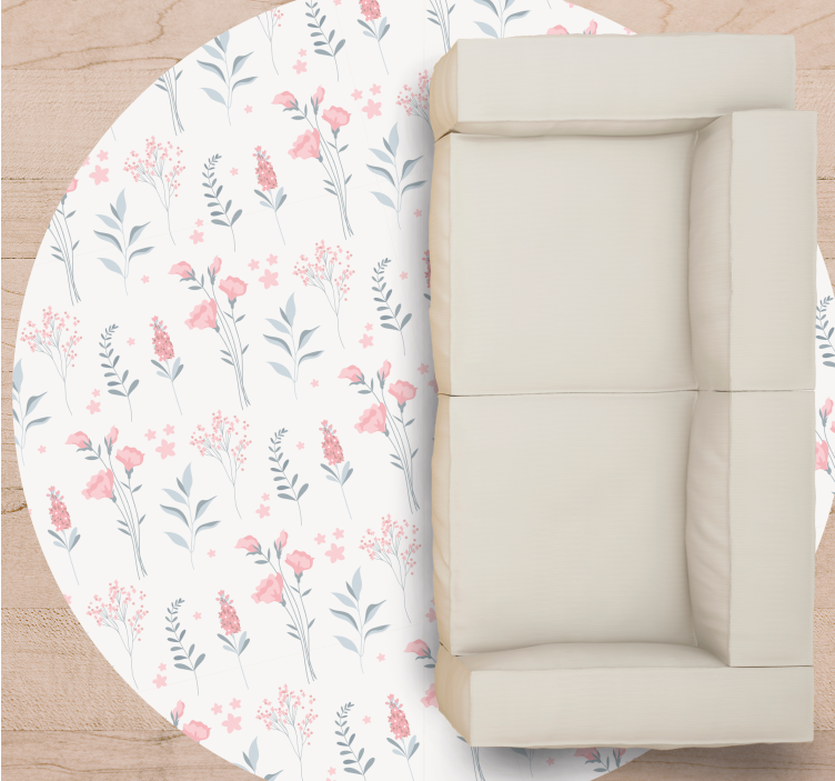 Blommönstrad sammansättning Vinylmatta blommor och växter - Tenstickers