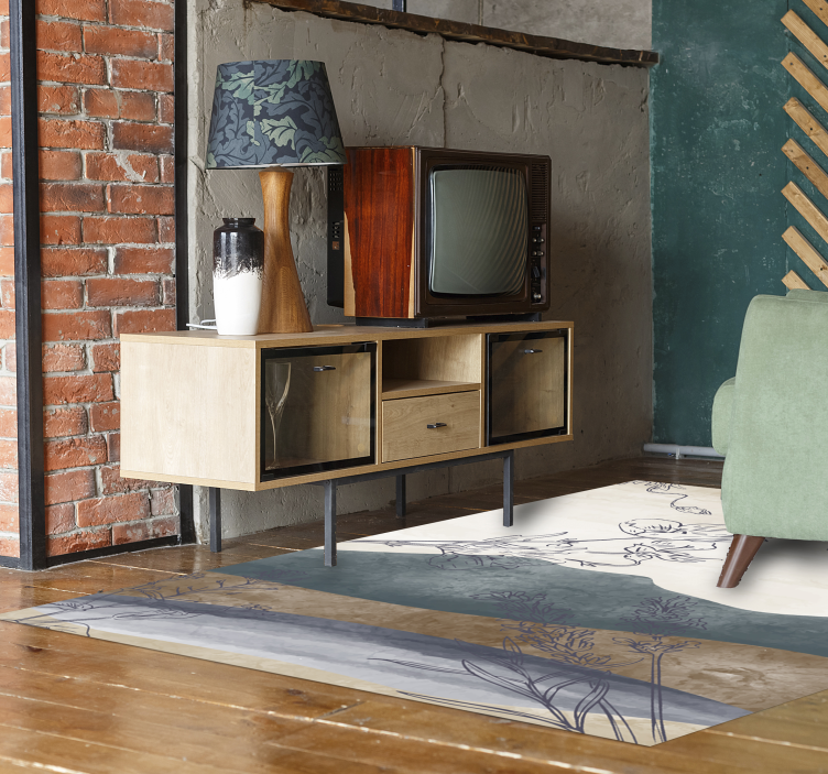 Botanisk siluett Vinylmatta blommor och växter - Tenstickers