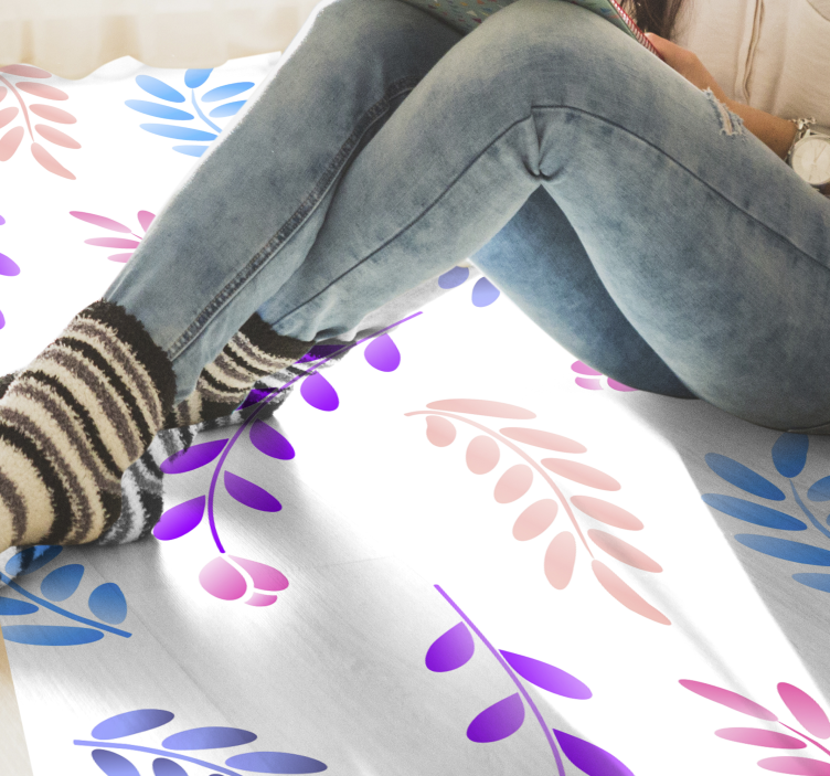 Botaniskt bladelement Vinylmatta blommor och växter - Tenstickers