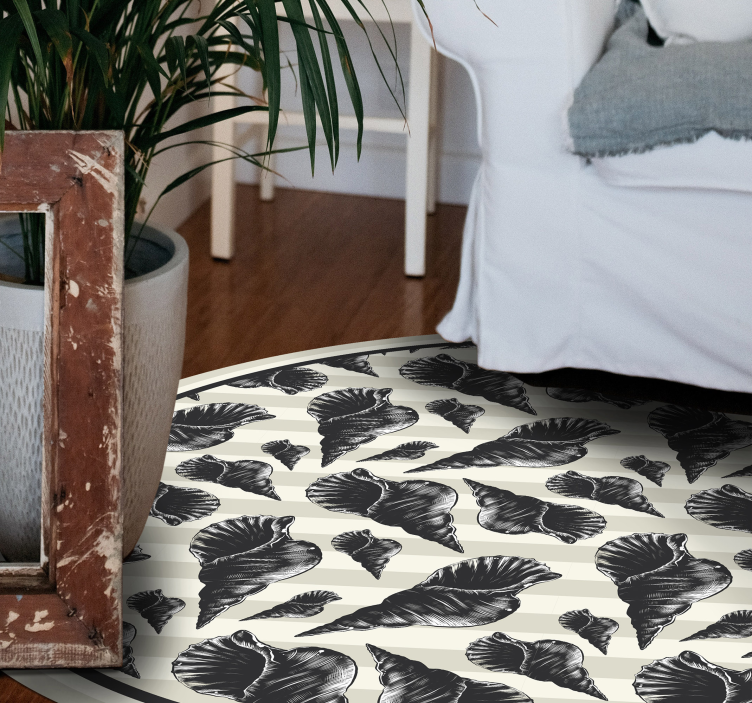 Botaniskt bladmotiv Vinylmatta blommor och växter - Tenstickers