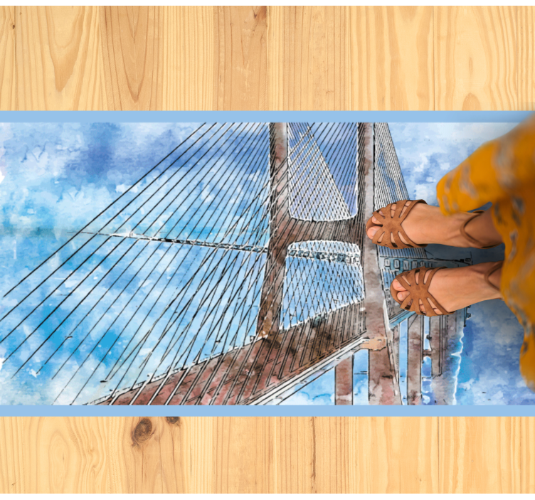 Broillustration Vinylmatta Vardagsrum - Tenstickers