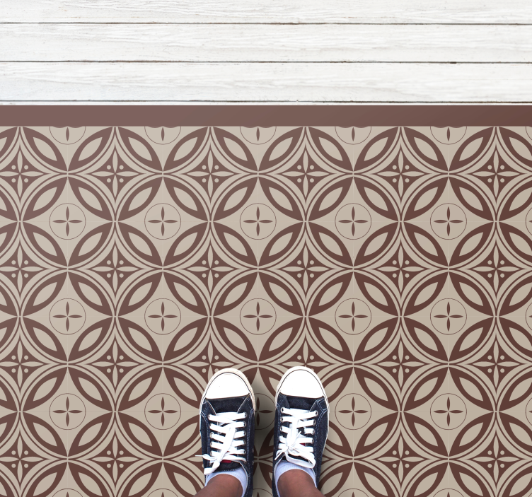 Bruna mönstrade former Vinylmatta Mosaik - Tenstickers