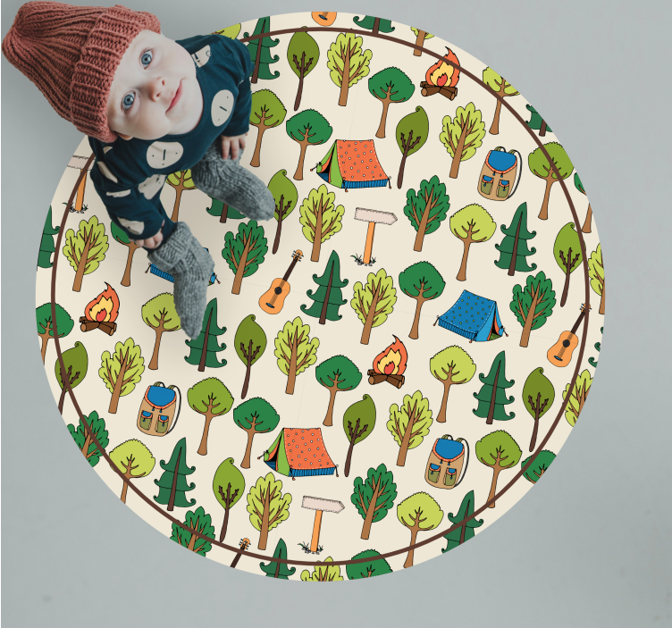 Campingäventyrsscen Andra Vinylmattor - Tenstickers