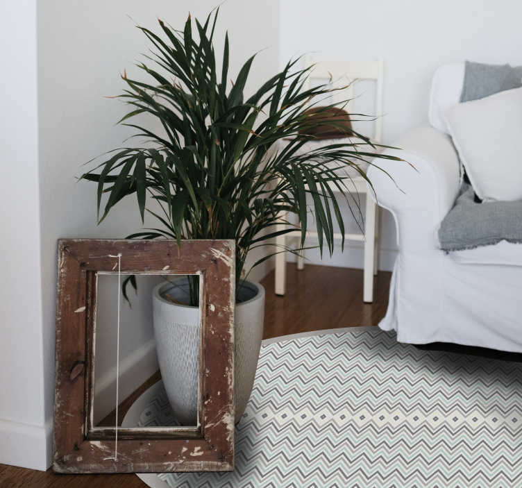 Chevron mönster detalj Vinlymatta randiga - Tenstickers