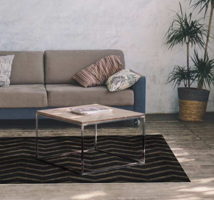 Chevron randmönster Vinlymatta randiga - Tenstickers