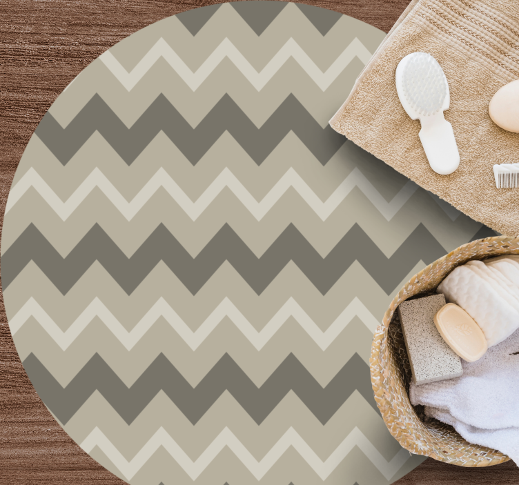 Chevronmönster cirklar Vinlymatta randiga - Tenstickers