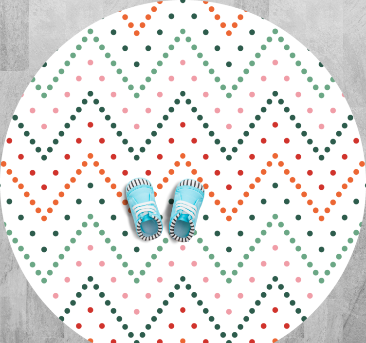 Chevronprickmönster Vinylmatta Stjärnor - Tenstickers