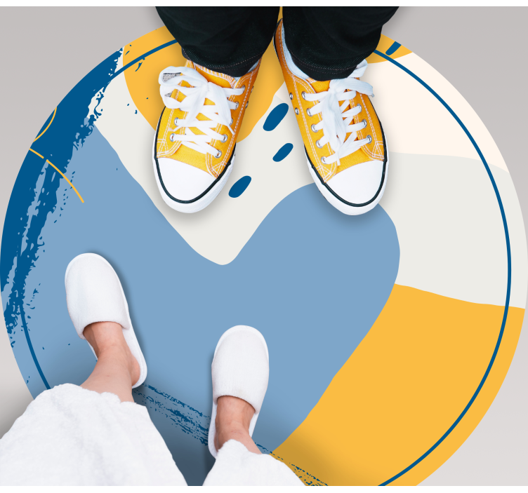 Cirkulär konst Vinylmatta steneffekt - Tenstickers