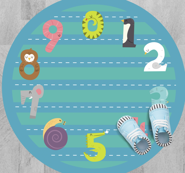 Cirkulär racerbana Vinylmatta Barn - Tenstickers