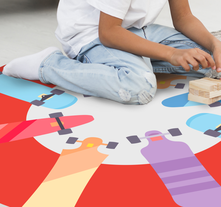 Cirkulärt brädspel Vinylmatta spel - Tenstickers