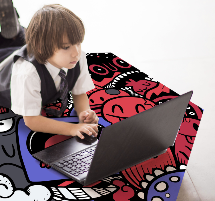 Cool graffiti tonåring vinyl matta - Tenstickers