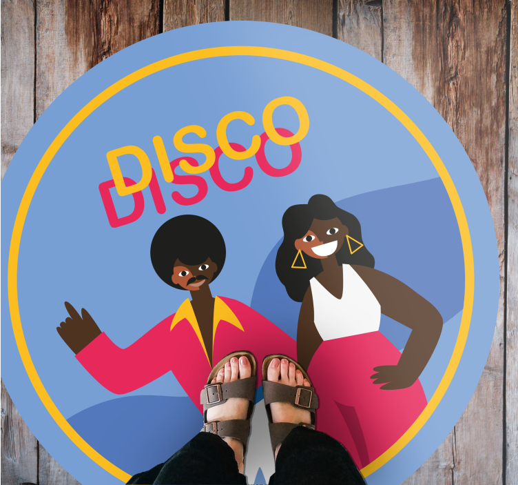 Dansande 80 -tals disco man vintage matta - Tenstickers