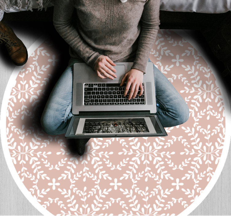 Delikat blomkomposition Vinylmatta blommor och växter - Tenstickers