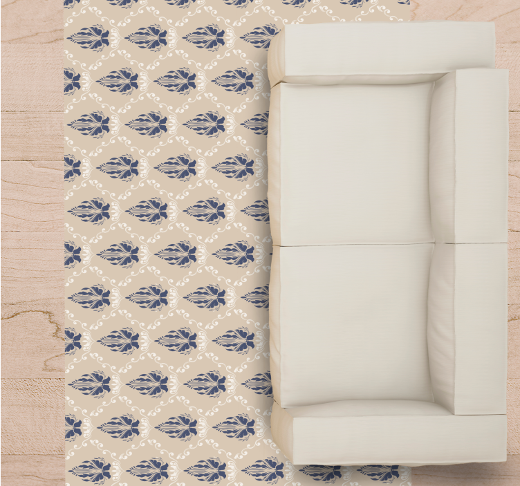 Delikata blommotiv Vinylmatta Vardagsrum - Tenstickers