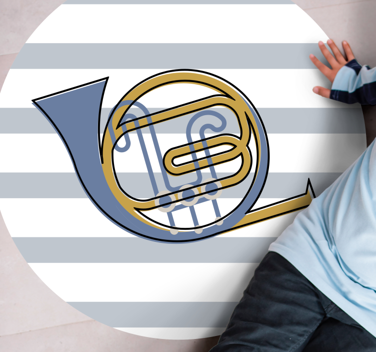 Design av musikhorn Vinylmatta Cirkulär - Tenstickers