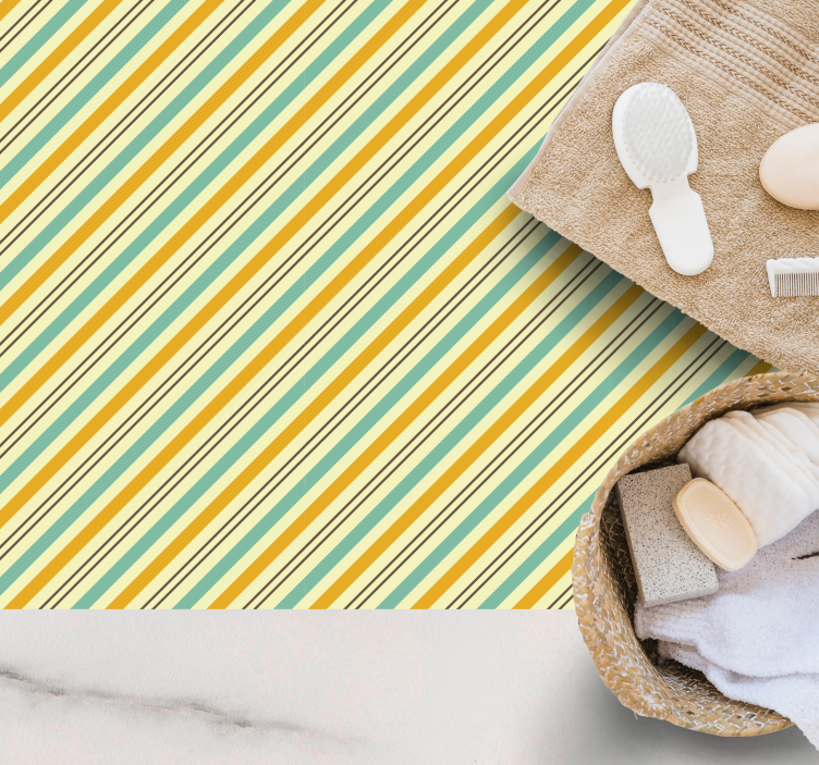 Diagonalt randigt mönster Vinlymatta randiga - Tenstickers