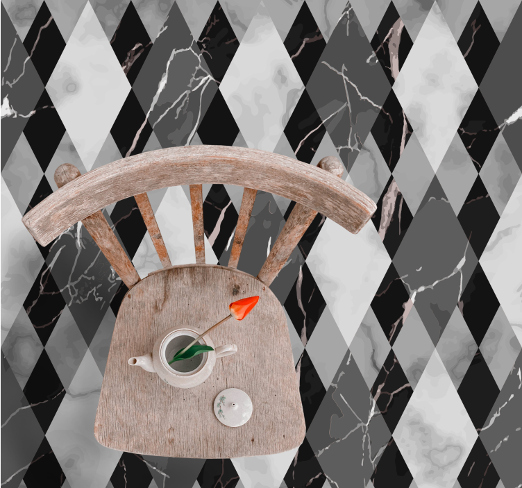 Diamantmarmormönster vinylmatta i marmor - Tenstickers