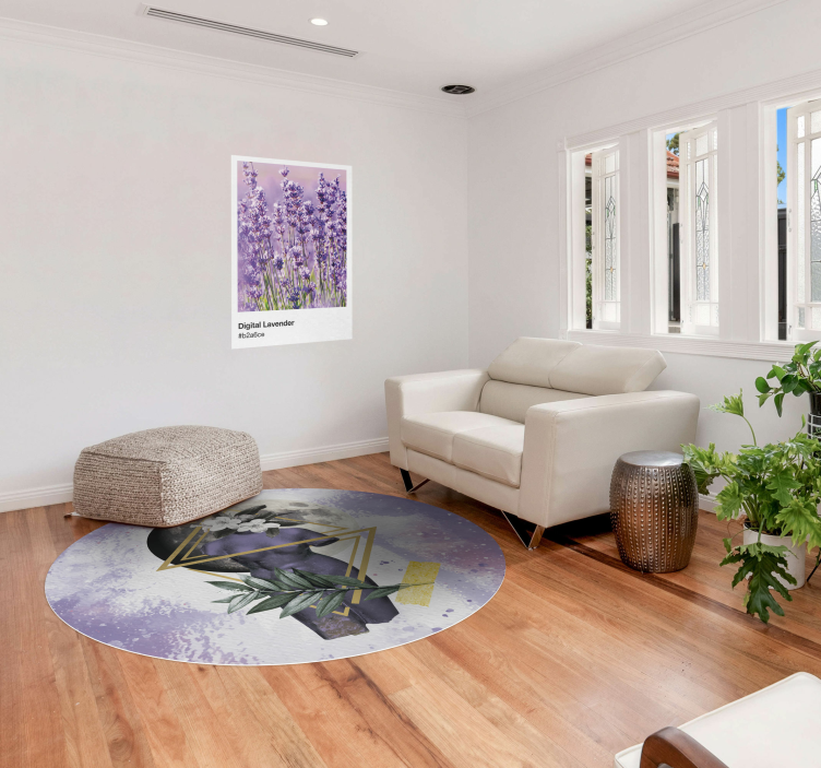 Digital collage modern matta - Tenstickers