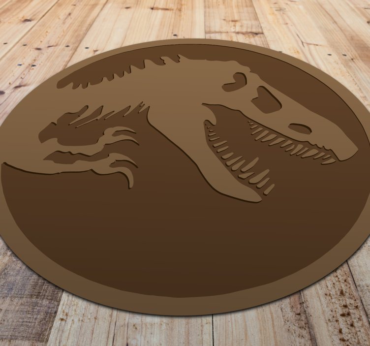Dinosaurie skelett vinyl matta - Tenstickers