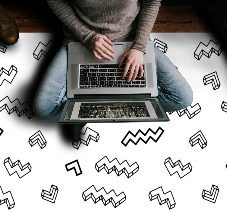 Djärva kantiga mönster Andra Vinylmattor - Tenstickers