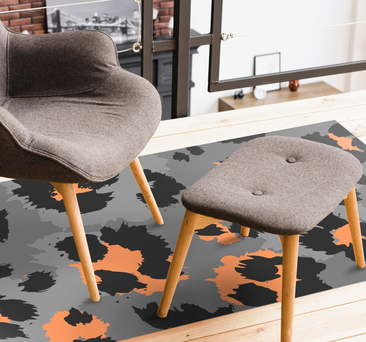 Djärvt gepardmönster Vinylmatta djurtryck - Tenstickers