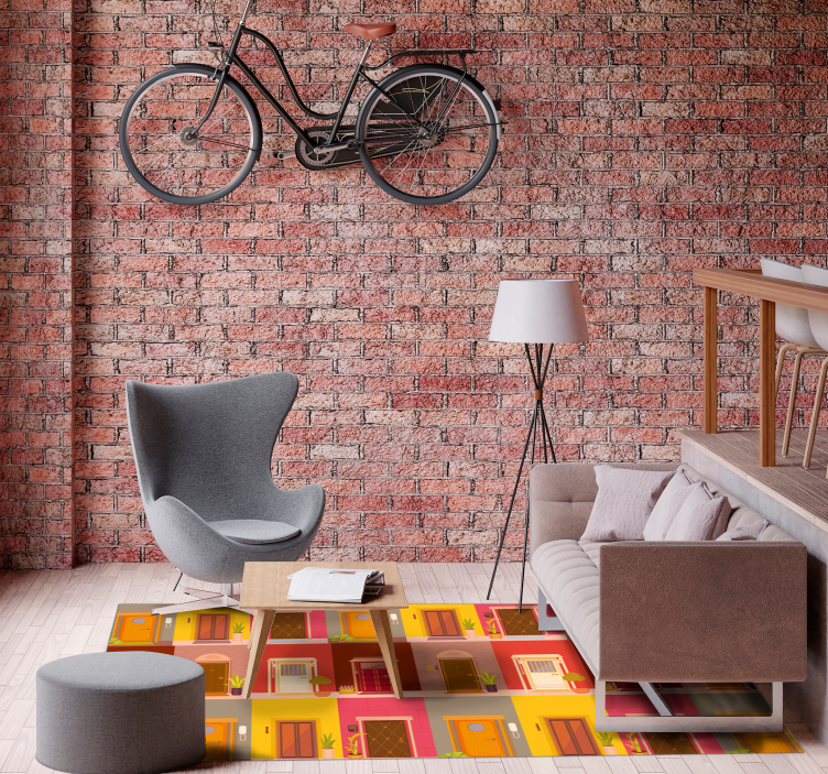 Dörrar på golvmattan modern matta - Tenstickers