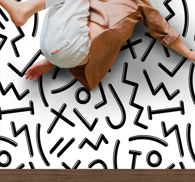 Dynamiska abstrakta linjer Andra Vinylmattor - Tenstickers