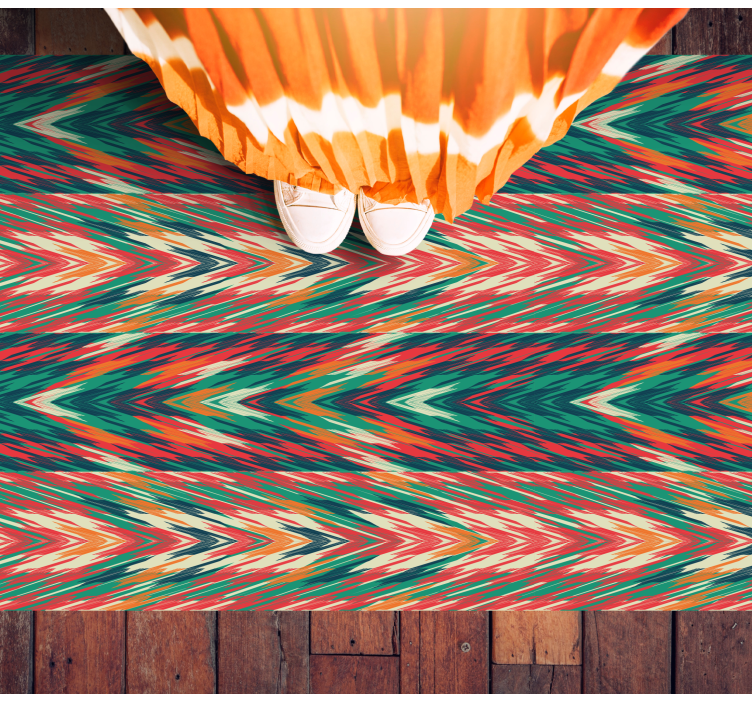 Dynamiska färgvågor Vinlymatta randiga - Tenstickers