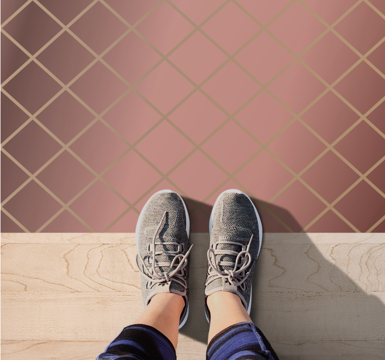 Elegant diamantmönster Vinylmatta modern - Tenstickers