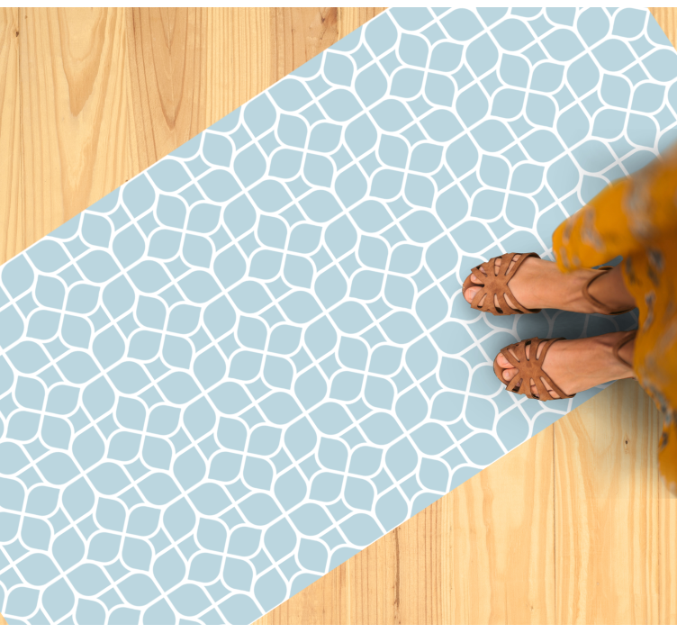 Vita och grå element Vinylmatta geometrisk - Tenstickers