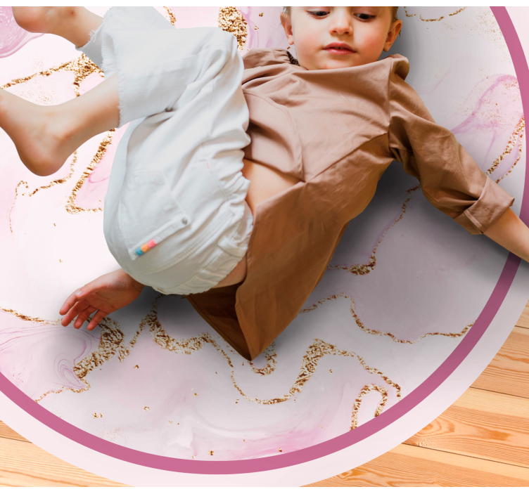 Elegant rosa virvel vinylmatta i marmor - Tenstickers