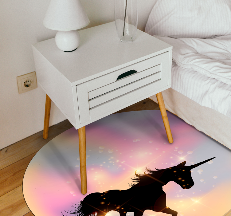 Unicorn hologram lutning bakgrund djur matta - Tenstickers