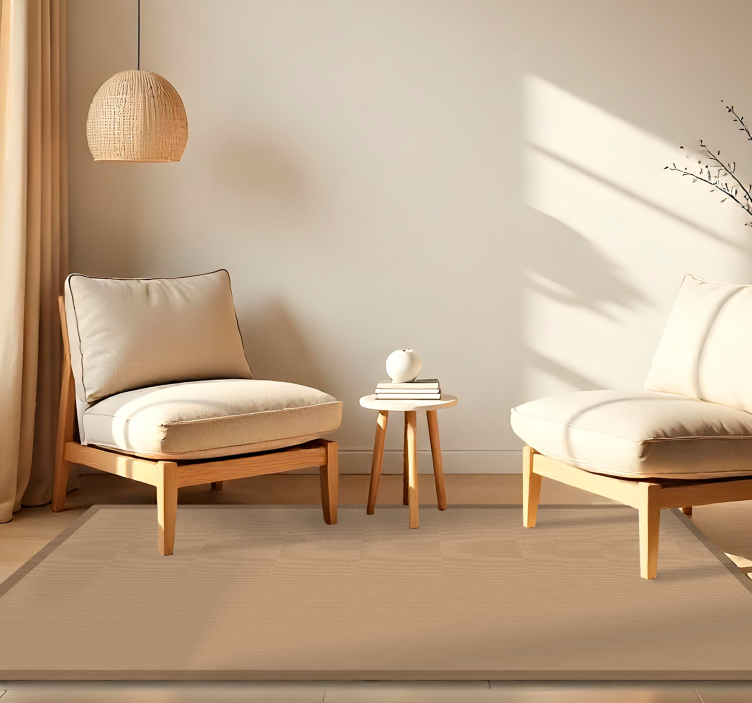 Enkel jute-look Vinylmatta Matsal - Tenstickers