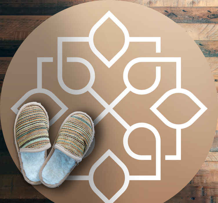 Enkla geometriska linjer design mandala vinylmatta - Tenstickers