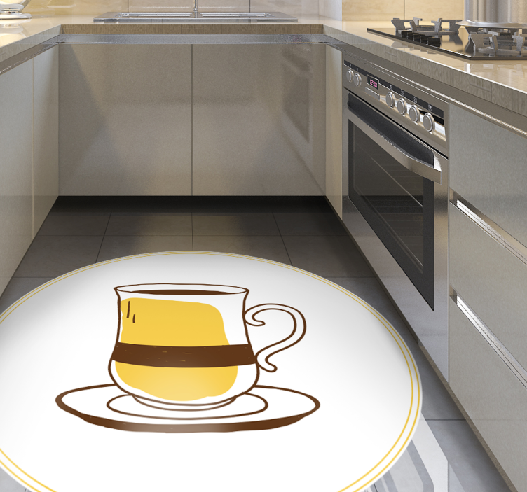 Espresso glas illustration Vinylmatta Kök - Tenstickers