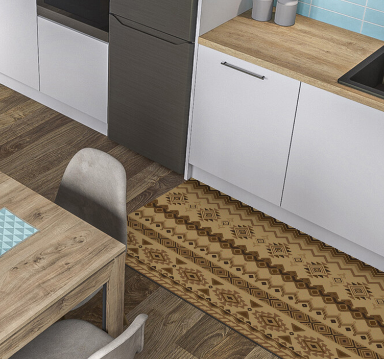 Etniska kilim design vinylmattor - Tenstickers