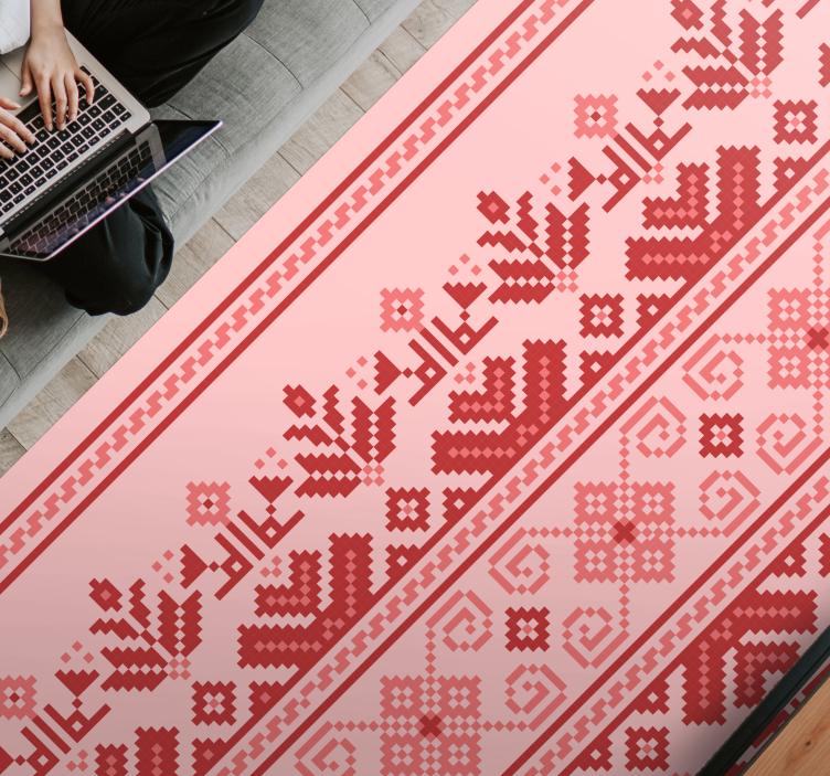 Etniska prydnadsmönster Vinylmatta Mandala - Tenstickers