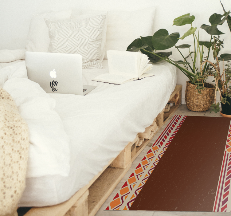 Etniskt gränsmönster Vinylmatta etnisk - Tenstickers