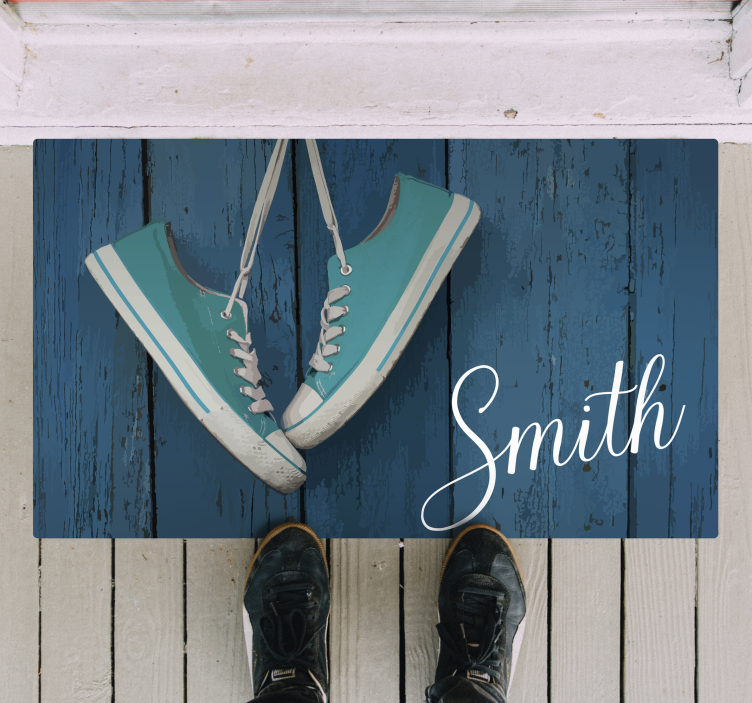 Familjens namn med konverserad personlig matta - Tenstickers