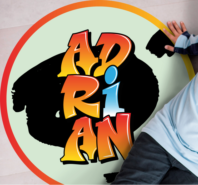 Färgglad namndesign Vinylmatta namn - Tenstickers