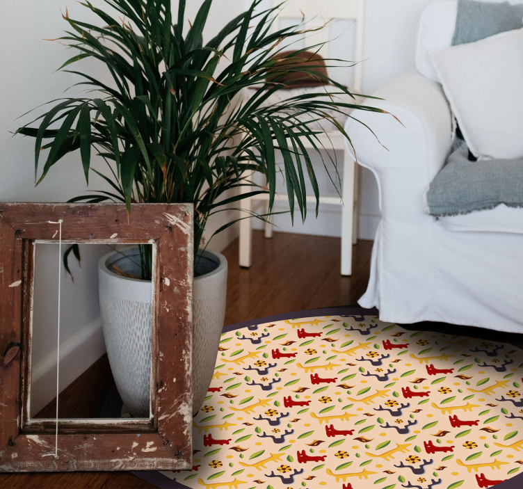 Färgglada skogsdjur Andra Vinylmattor - Tenstickers