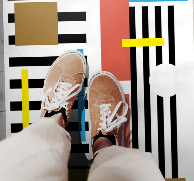 Färgglada nordiska geometriska mönster vinyl matta - Tenstickers