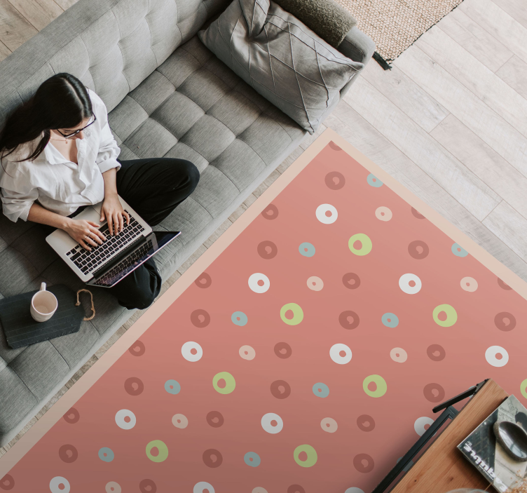 Färgglada prickiga vinyllöpare - Tenstickers