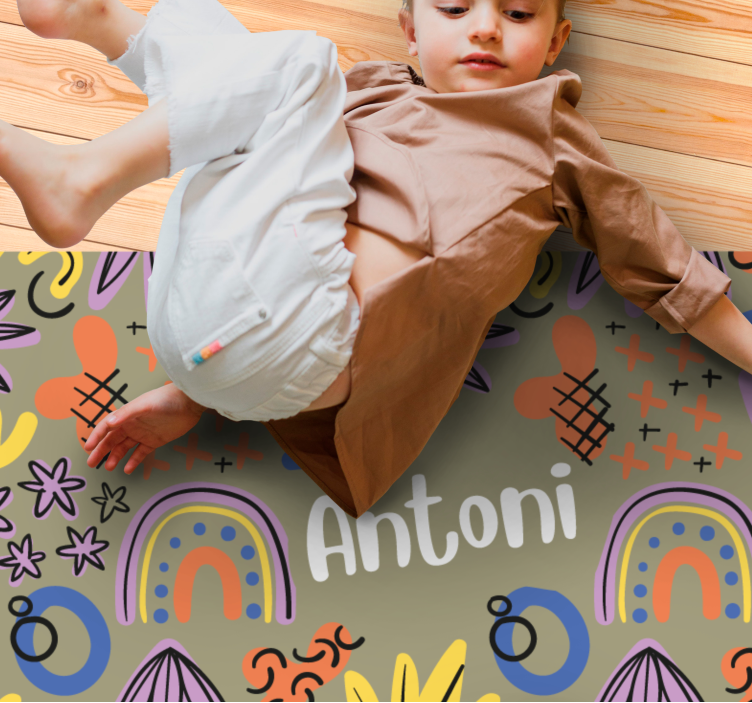 Färgglada regnbågsmönster Andra Vinylmattor - Tenstickers