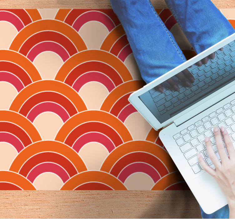 Färgglada välvda mönster Vinylmatta geometrisk - Tenstickers