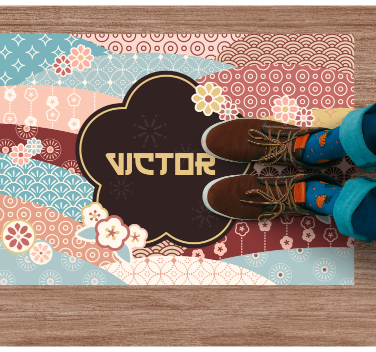 Färgglatt mönster Vinylmatta namn - Tenstickers