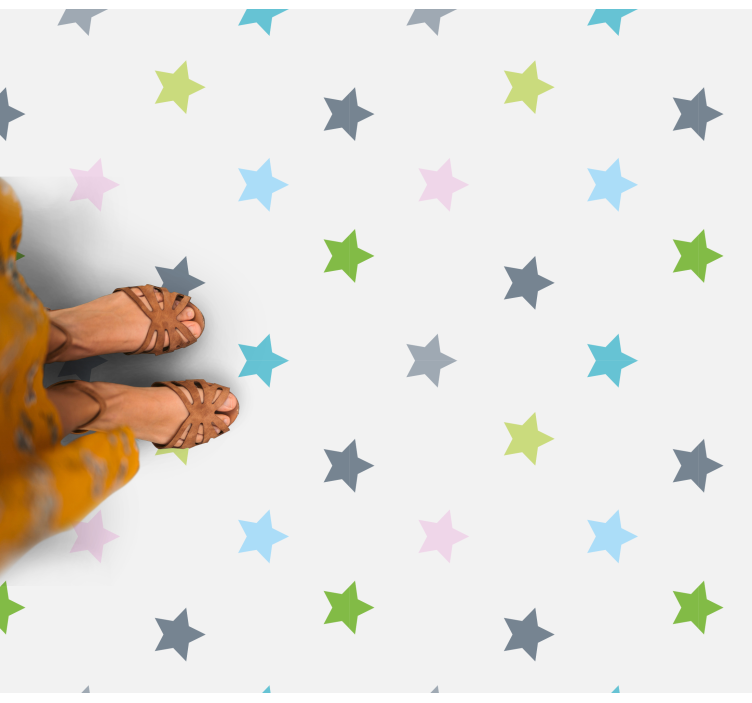 Minimalistiska färger Vinylmatta Stjärnor - Tenstickers