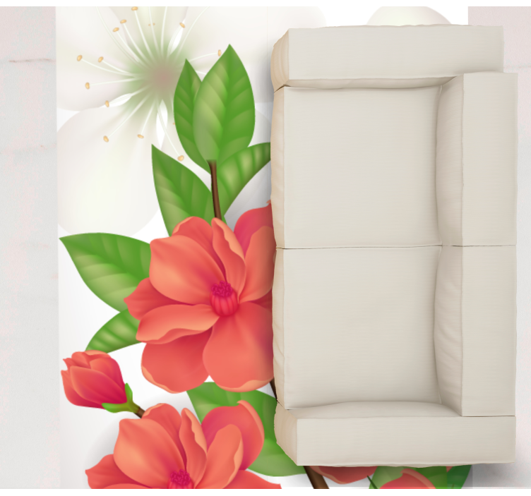 Färgglatt blomarrangemang Vinylmatta blommor och växter - Tenstickers